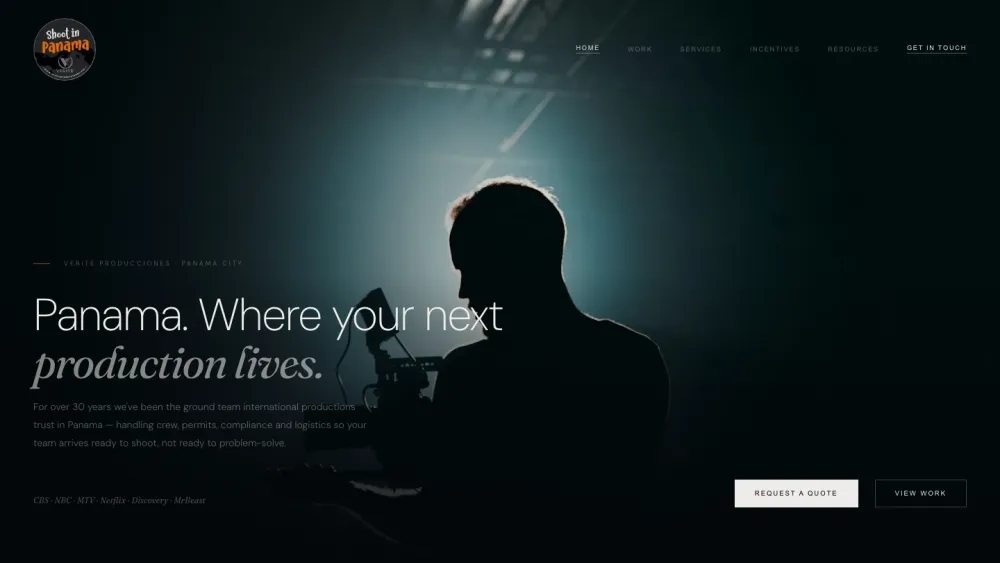 Shooting in Panama website preview